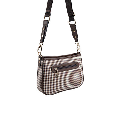 Silver Polo  Kadın Çapraz Çanta 1160-45856 SILVER POLO ÇAPRAZ Kadın ÇANTASI M191 KAHVE SARI-MAT KAHVE