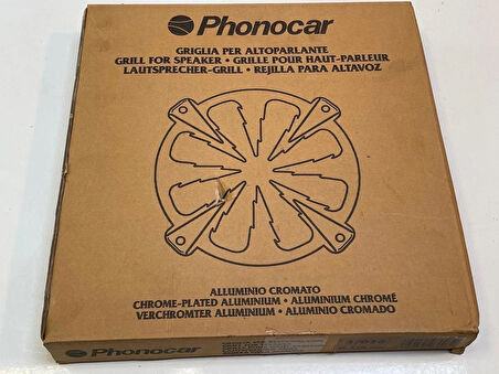 Phonocar 250 mm Çapında Subwoofer Koruyucu Izgara, Krom Kaplama Çelik