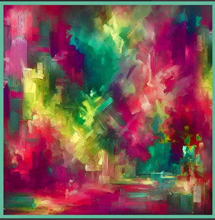 La Boutique Tivil Saf İpek Eşarp 235302 - 49131 Pembe Karışık Desen