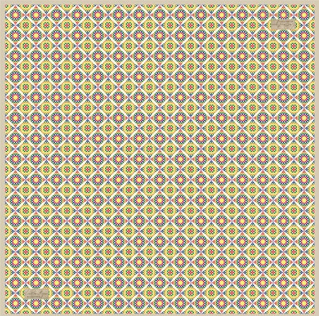 La Boutique Tivil Saf İpek Eşarp 233808 - 49140 Beyaz Karışık Desen