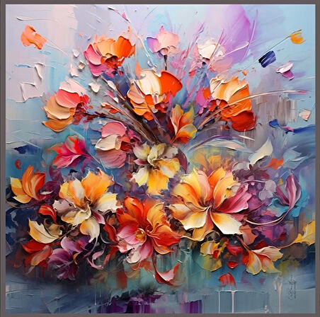 La Boutique Tivil Saf İpek Eşarp 235201 - 49056 Mavi Karışık Desen