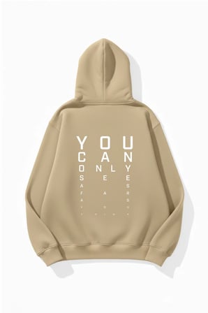 Unisex Yumuşak Dokulu Odak Baskılı Tasarım Oversize 3 İplik Hoodie Sweatshirt