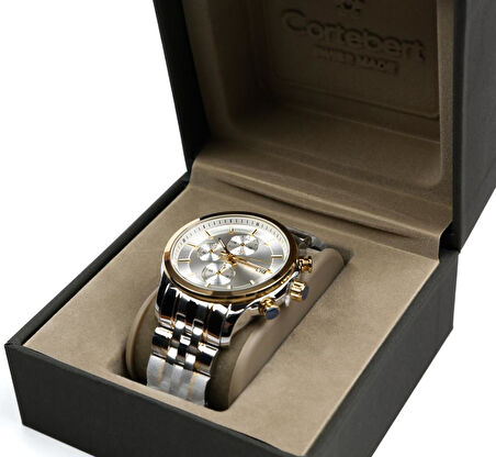 İsviçre Cortebert Safir Cam Fonksiyonlu Erkek Kol Saati