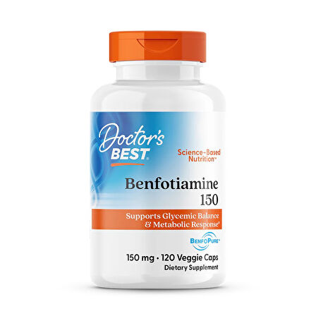 Benfotiamine 150 mg with BenfoPure, 120 Kapsül , Supports Glycemic Balance & Metabolic Response