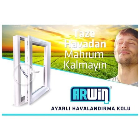 Arwin Sol Açılım Pencere Kademeli Havalandırma Kolu Pvc Kilidi