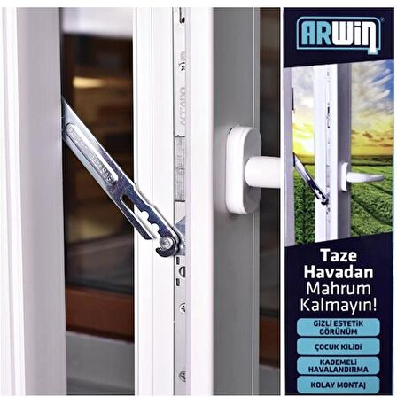 Arwin Sağ Açılım Pencere Kademeli Havalandırma Kolu Pvc Kilidi