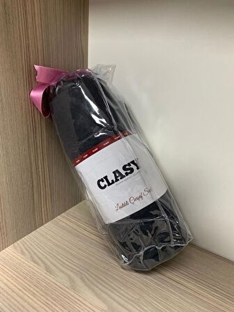 Clasy Ranforce Lastikli Çarşaf Seti Tek Kişilik Siyah