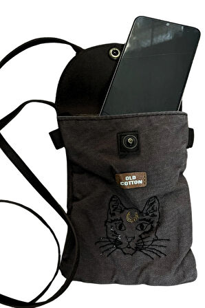 Old Cotton Cargo Telefonluk Mini Çanta – Unisex, Ayarlanabilir Askılı, Orijinal Ürün