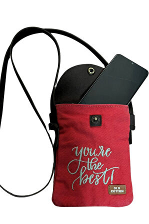 Old Cotton Cargo Telefonluk Mini Çanta – Unisex, Ayarlanabilir Askılı, Orijinal Ürün