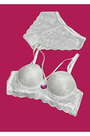 Dolgulu Çapraz İp Askılı Bralet Sütyen Takımı - 7510