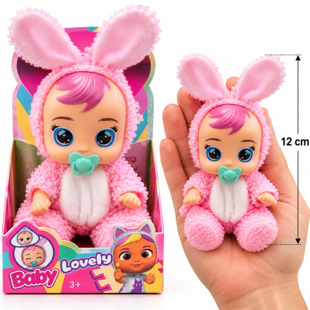  Baby Lovely Peluş Kostümlü Mini Bebek Oyuncak 12 cm pembe