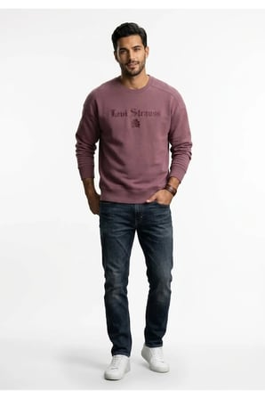 regular fit pamuk kumaş Erkek Standart Grafikli Sweatshirt -0157 k.Bordo / XL