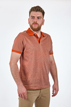 Vakko Polo Yaka Oranj Erkek T-Shirt 8599407