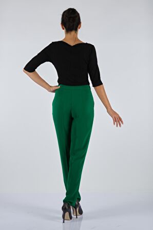 Explosıon Boru Paça Yüksel Bel Yeşil Kadın Pantolon 21242129