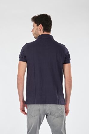 Porto Cervo Polo Yaka Slim Fit Kısa Kollu Lacivert Erkek T-shırt 221220200