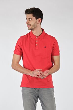 Porto Cervo Polo Yaka Slim Fit Kısa Kollu Kırmızı Erkek T-shırt 221220200