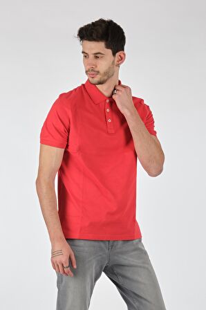 Porto Cervo Polo Yaka Slim Fit Kısa Kollu Kırmızı Erkek T-shırt 221220200
