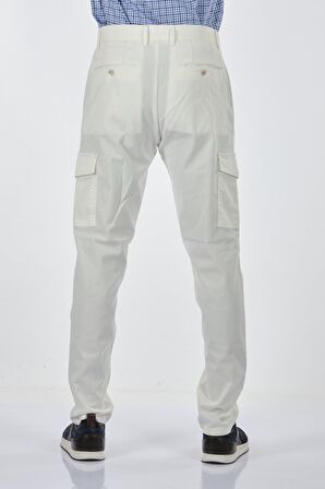 Gualtıero Kargo Cepli Normal Bel Lastikli Ekru Erkek Pantolon 22101056
