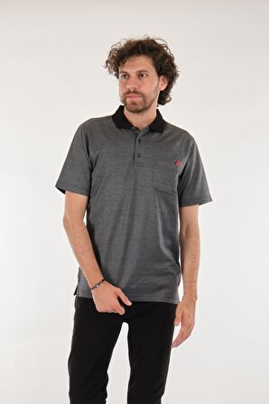 Nehir Polo Yaka Siyah Erkek T-Shirt 221501506