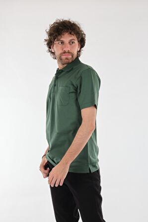 Nehir Polo Yaka Yeşil Erkek T-Shirt 221100106