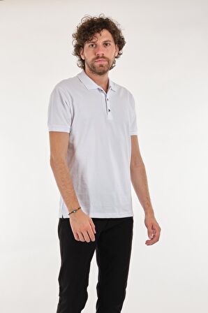 Neyir Polo Yaka Kısa Kollu Beyaz Erkek T-Shirt 221504006