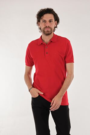 Neyir Polo Yaka Kısa Kollu Kırmızı Erkek T-Shirt 221504006