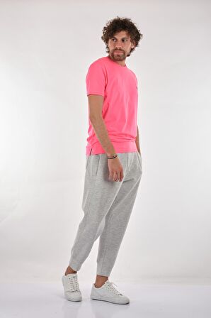 Polo Lastikli Paça Normal Bel Lastikli Gri-Melanj Erkek Eşofman Altı BK-304005