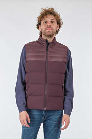 Four Hand's Fermuarlı Cepli Bordo Erkek Yelek YL-ZUBER-BORDO