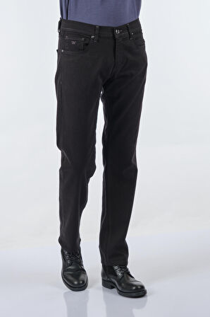 Wemsey Duble Paça Normal Bel Siyah Erkek Pantolon WSK25PN47113