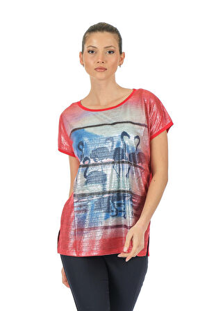 Twomail Kırmızı Kadın T-Shirt MY2150P10684