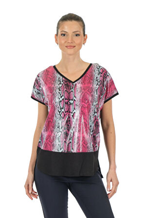 Twomail Fuşya Kadın T-Shirt MY2150P10772
