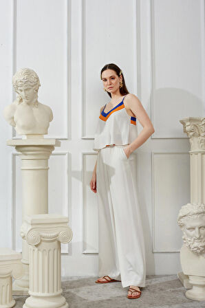 Naar Bol Paça Ekru Kadın Pantolon 23161222