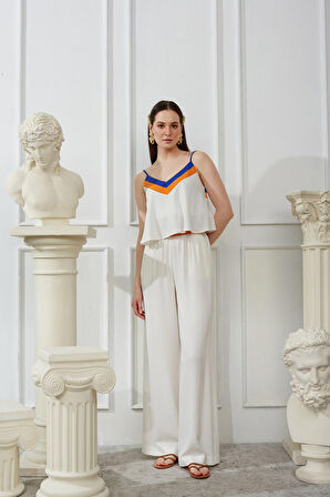 Naar Bol Paça Ekru Kadın Pantolon 23161222