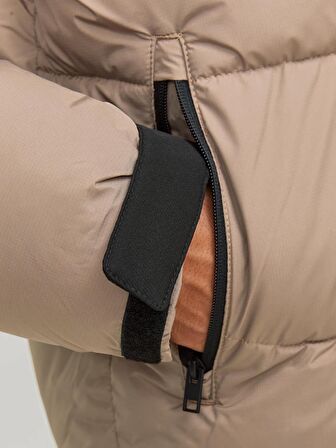 Jack&Jones Kapüşonlu Vizon-Black Erkek Mont 12214648