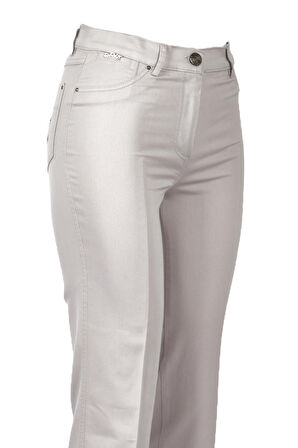 Seleste Bol Paça Normal Bel Gri Kadın Pantolon Y506