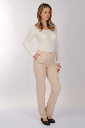 Modiva Minimalist Yüksek Bel Regular Fit Kadın Pantolon - Günlük & İş