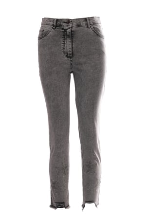 Seleste Yıldız Detaylı Midi Jean Pantolon - Minimalist Stil