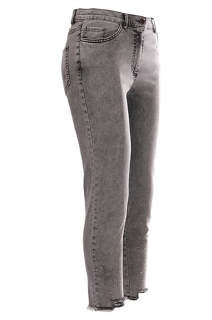 Seleste Yıldız Detaylı Midi Jean Pantolon - Minimalist Stil