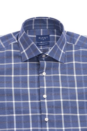 Giant Modern Fit Kareli Uzun Kol Erkek Gömlek - Minimalist Stil