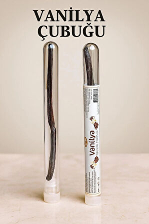 Gurme Vanilya Çubuğu 2 Adet Cam Tüpte Yeni Hasat