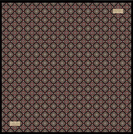 La Boutique Tivil Saf İpek Eşarp 233804 - 49141 Siyah Karışık Desen