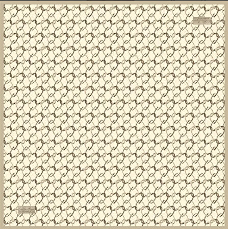 La Boutique Tivil Saf İpek Eşarp 236605 - 49066 Beyaz Karışık Desen