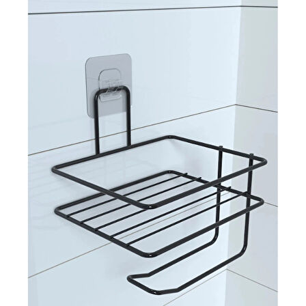 Pratik Yapışkanlı Metal Tuvalet Kağıdı Tutucu 