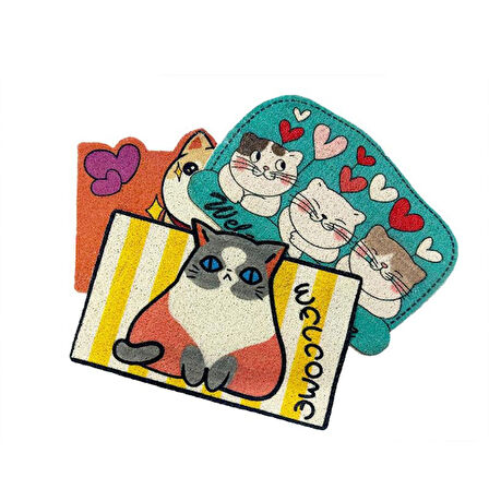 neararsanbizden Sevimli Hayvan Tasarımlı Kapı Paspası