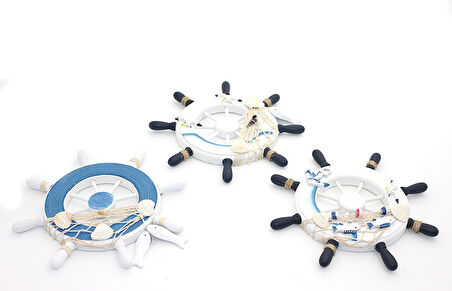 neararsanbizden Ahşap Marin Duvara Asmalı Dümen 