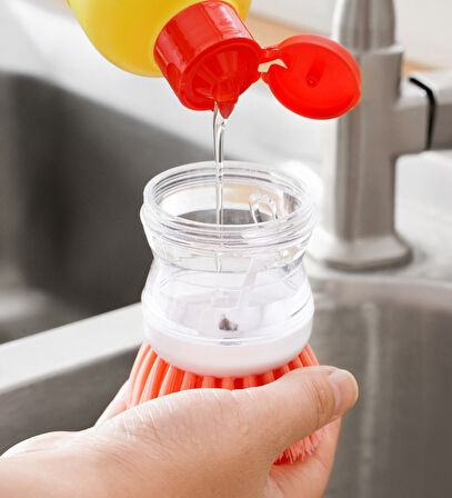 neararsanbizden Deterjan Hazneli Bulaşık Yıkama Fırçası