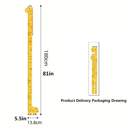 neararsanbizden Sevimli Sarı Zürafa Boy Ölçüsü Sticker