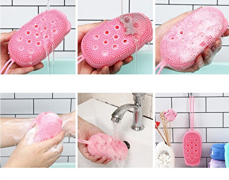 neararsanbizden Süngerli Silikon Banyo Kesesi