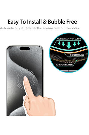 Apple iPhone 15 Pro Max Nano Ekran Koruyucu Kırılmaz Cam - Extra İnce