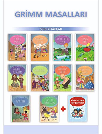 Ata 1.Sınıflar İçin Grimm Masalları + Kitap Okuma Not Defteri